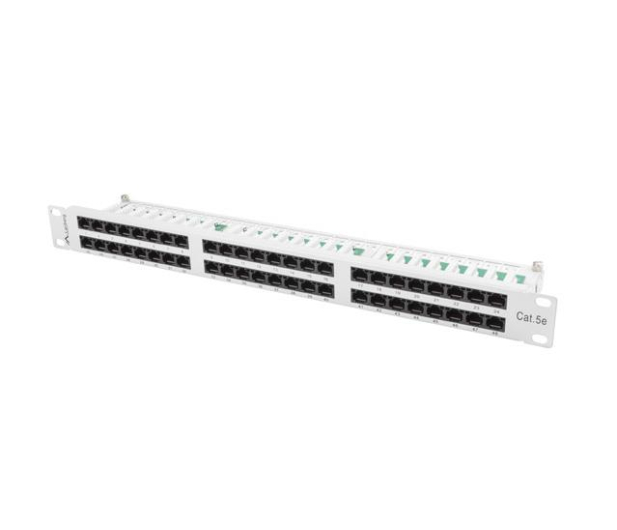 LANBERG Patch Panel 48 Port 1U Kat.5E szary PPU5-1048-S - 457255 - zdjęcie 4